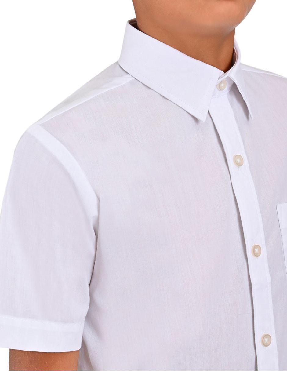 Camisa casual de algodón manga corta para niño