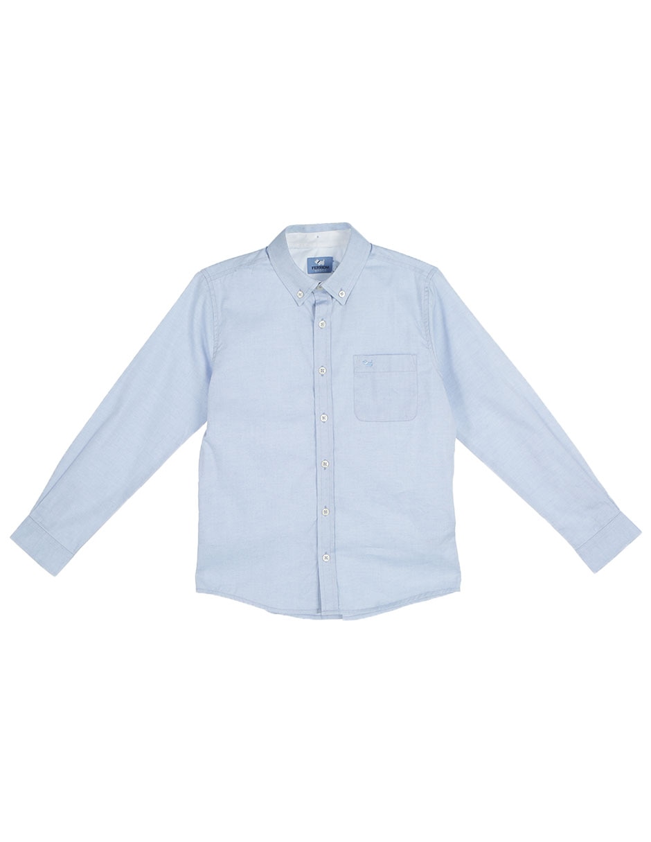 Camisa casual de algodón manga larga para niño