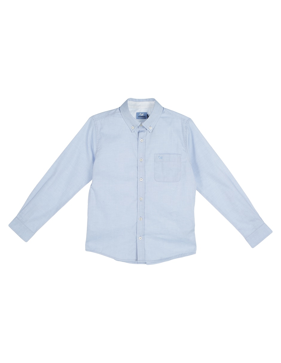 Camisa casual de algodón manga larga para niño