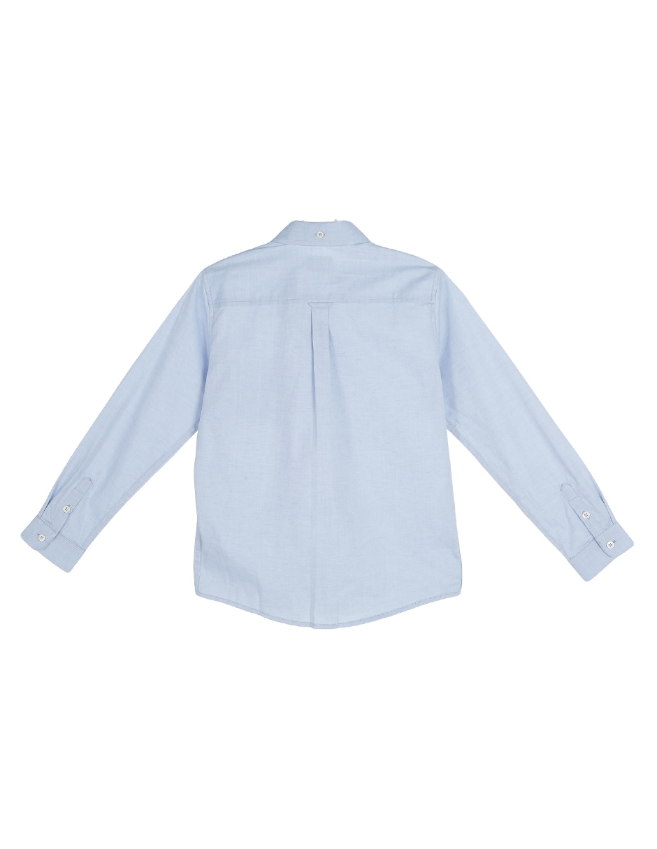 Camisa de algodón manga larga para niño