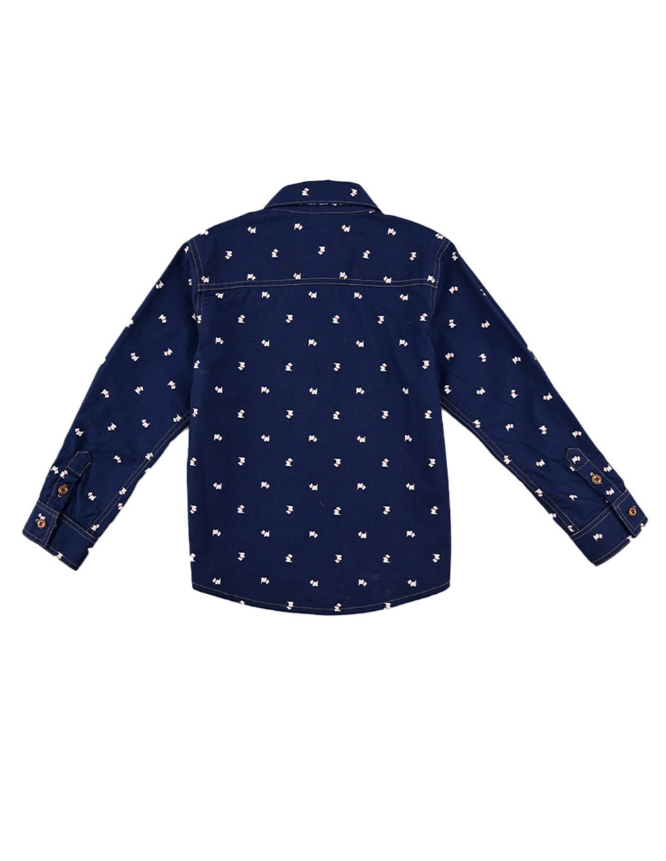 Camisa casual de algodón manga larga para niño 3