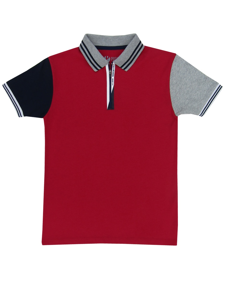 Playera tipo polo Push de algodón para niño Playera tipo polo Push de algodón para niño