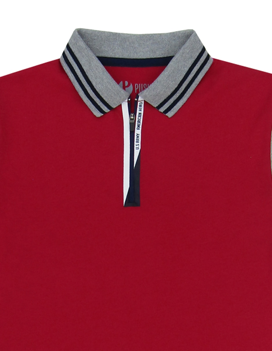 Playera tipo polo Push de algodón para niño 2