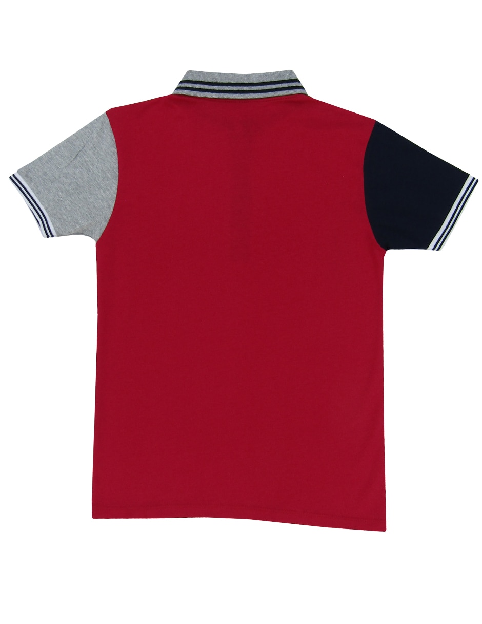 Playera tipo polo Push de algodón para niño 3