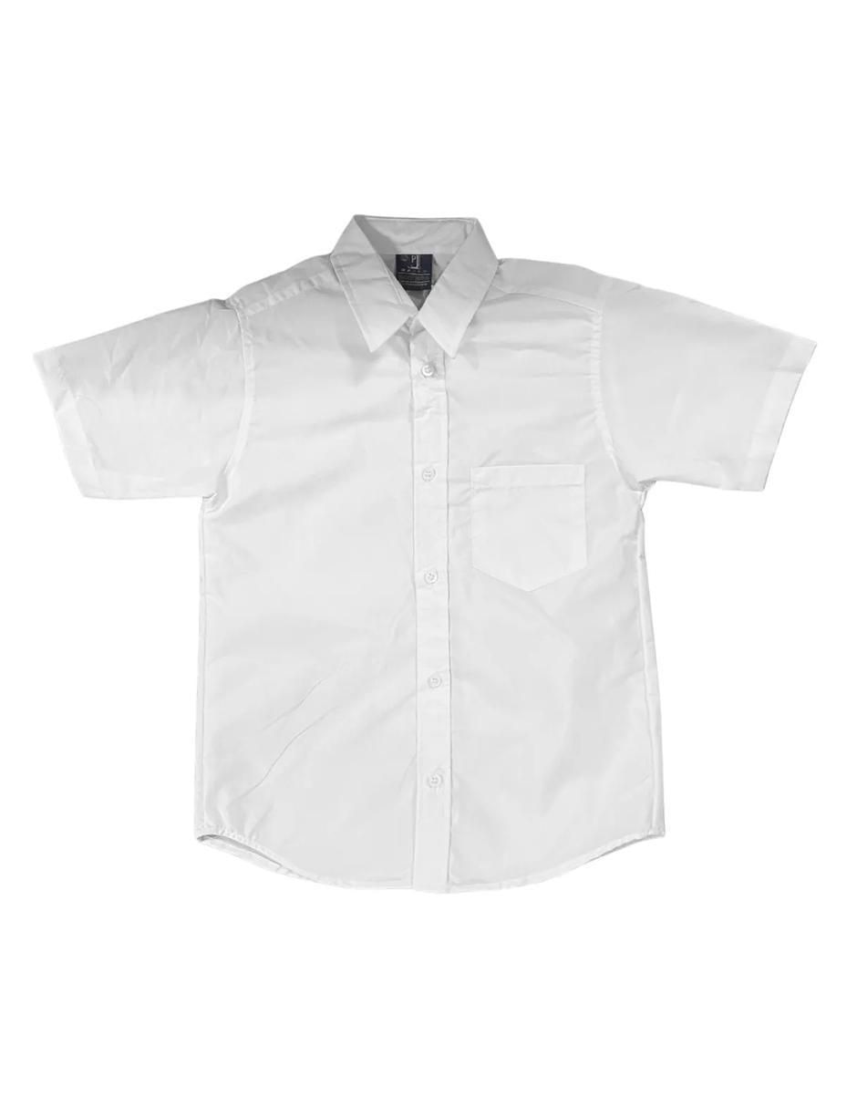 Camisa escolar de algodón y poliéster manga corta para niño 2
