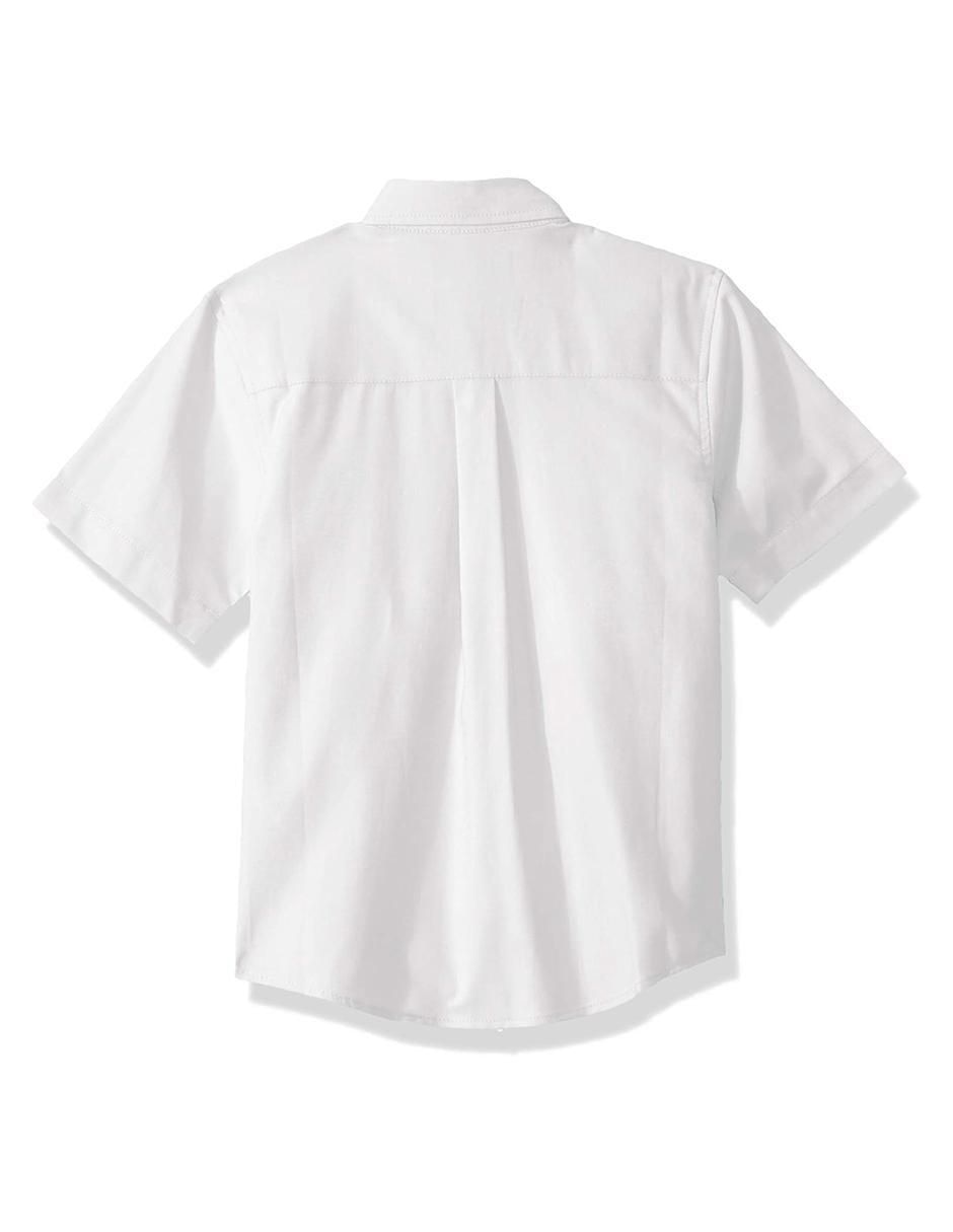 Camisa escolar de algodón y poliéster manga corta para niño 4