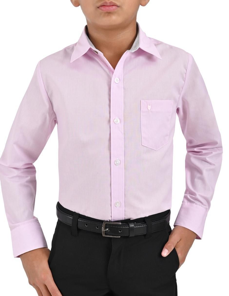 Camisa casual de algodón manga larga para niño 1
