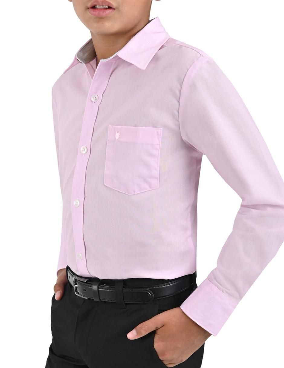 Camisa casual de algodón manga larga para niño 3