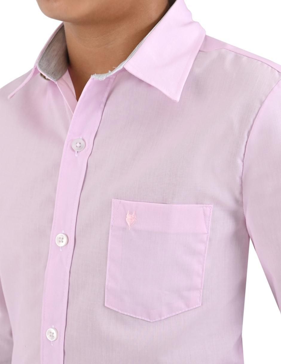 Camisa casual de algodón manga larga para niño 2