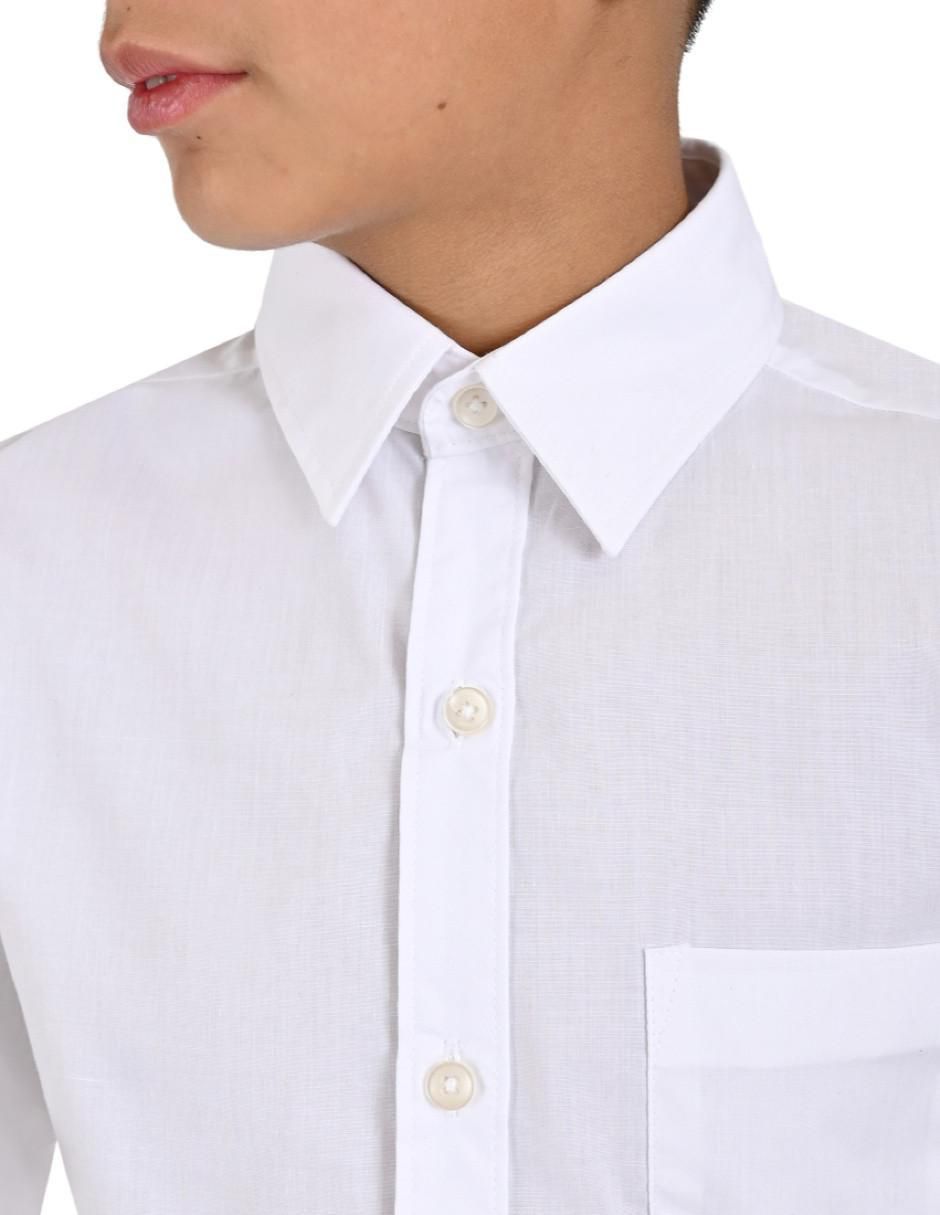 Camisa casual de algodón manga larga para niño 2