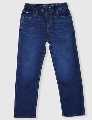 Jeans straight lavado obscuro para niño Jeans straight lavado obscuro para niño