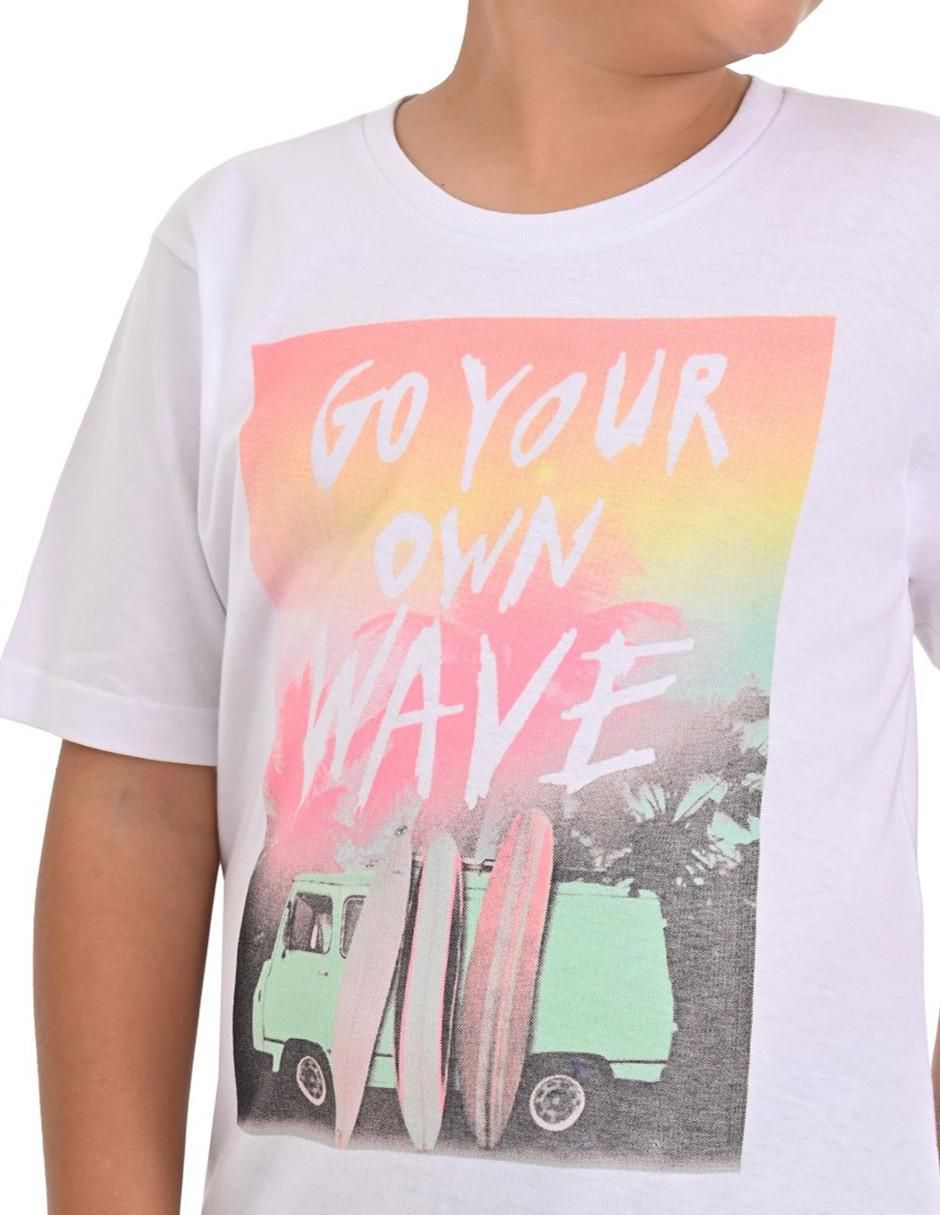 Playera Yale manga corta para niño