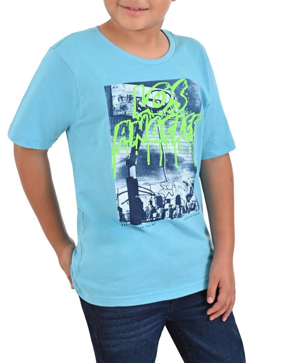 Playera Yale manga corta para niño