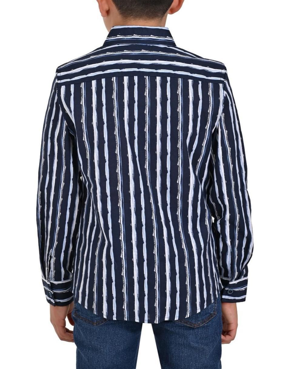 Camisa casual de algodón manga larga para niño