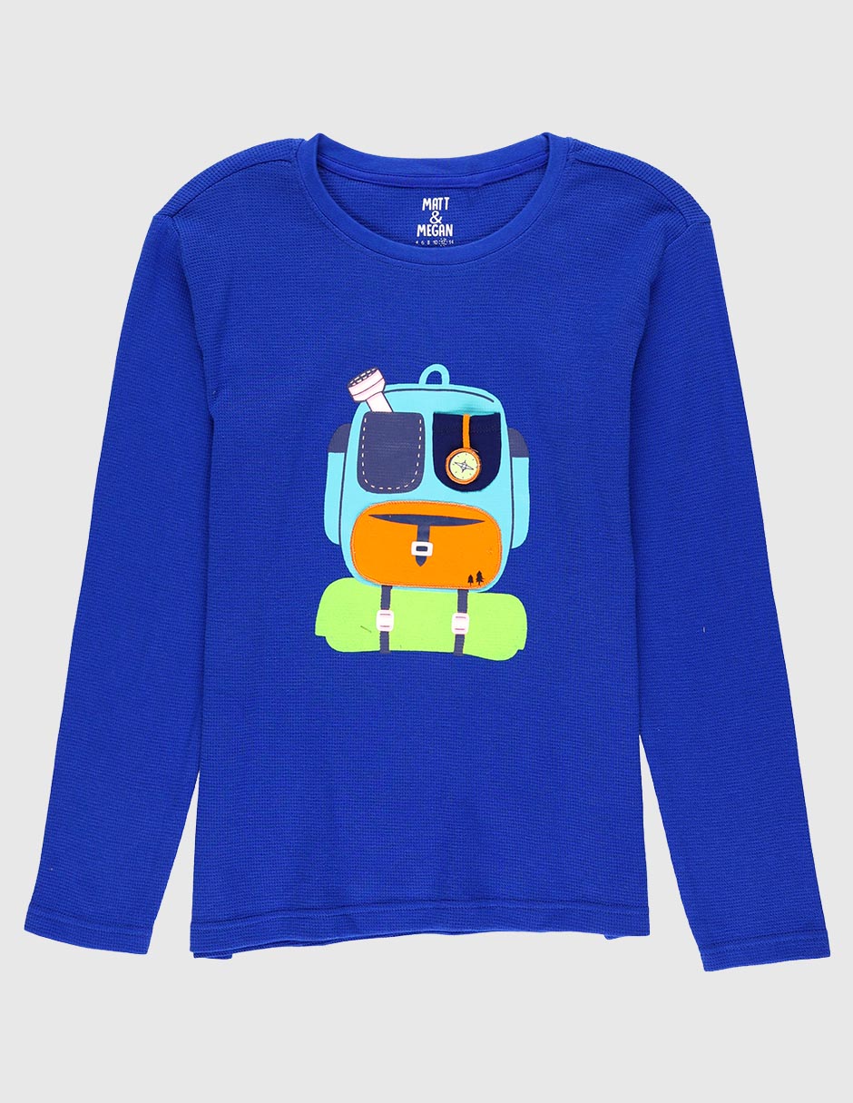 Playera manga larga para niño