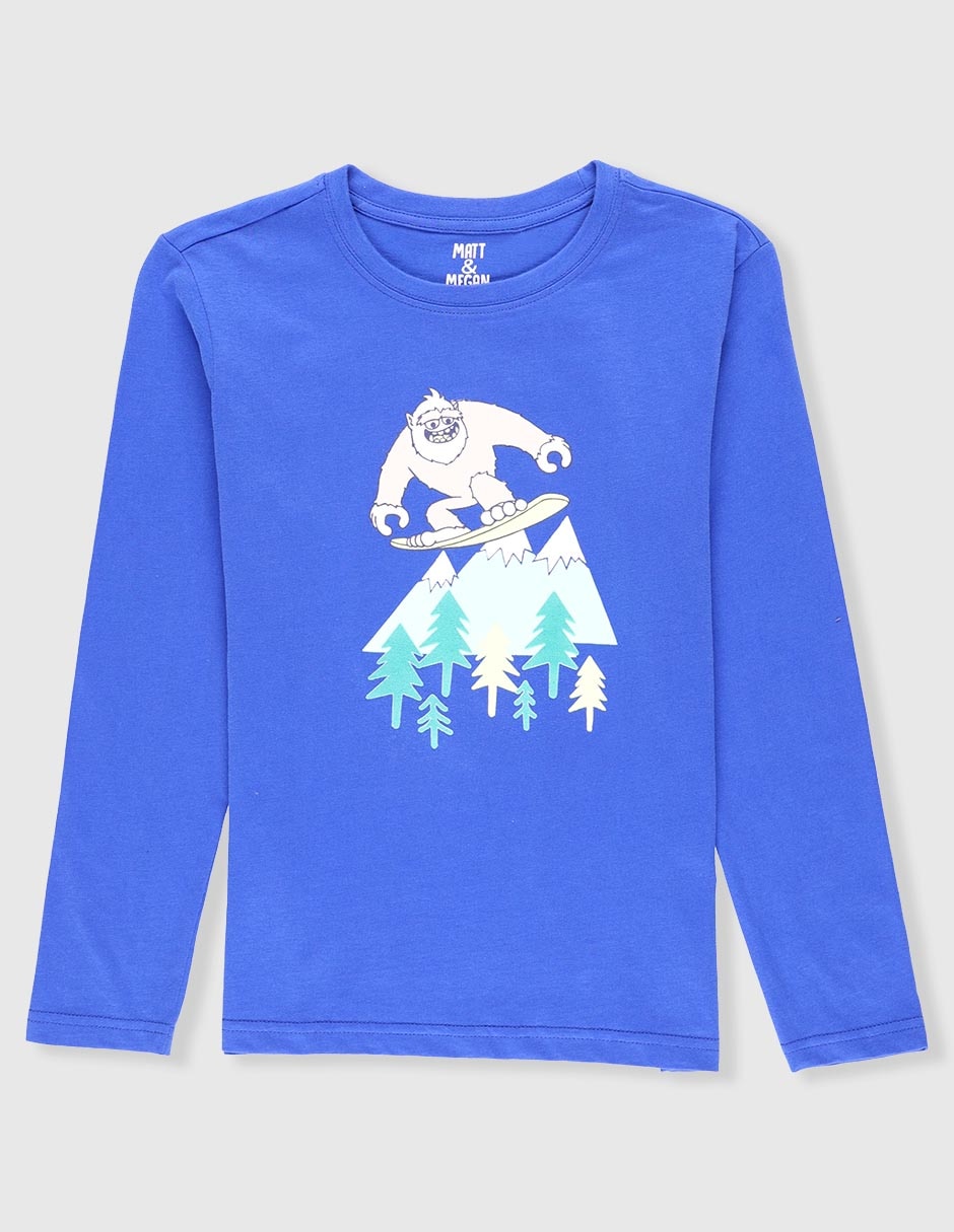 Playera Matt & Yeti manga larga para niño 1