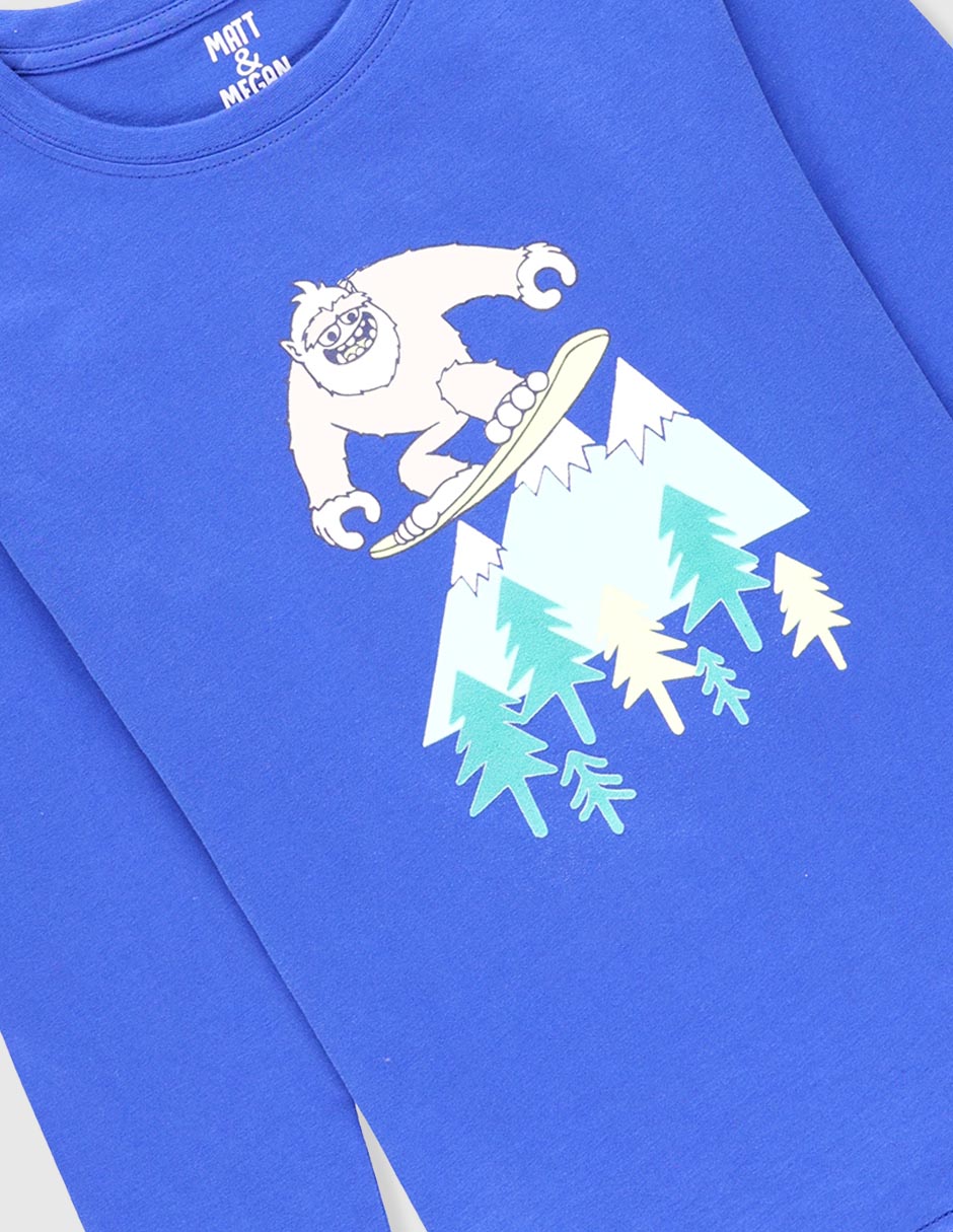 Playera Yeti manga larga para niño 4