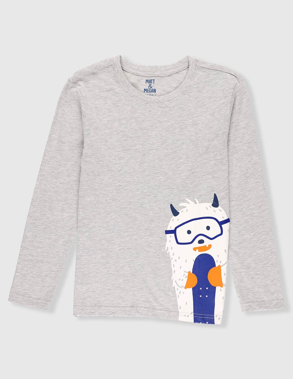 Playera Yeti manga larga para niño Playera Yeti manga larga para niño