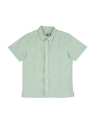 Camisa casual Ferrioni Evangeline de algodón manga corta para niño