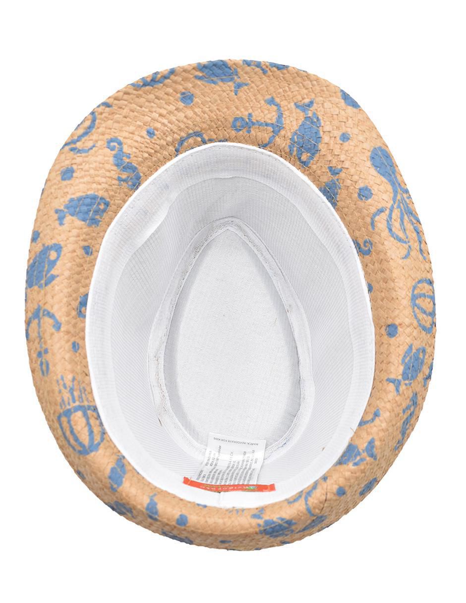 Fedora estampado marino 2