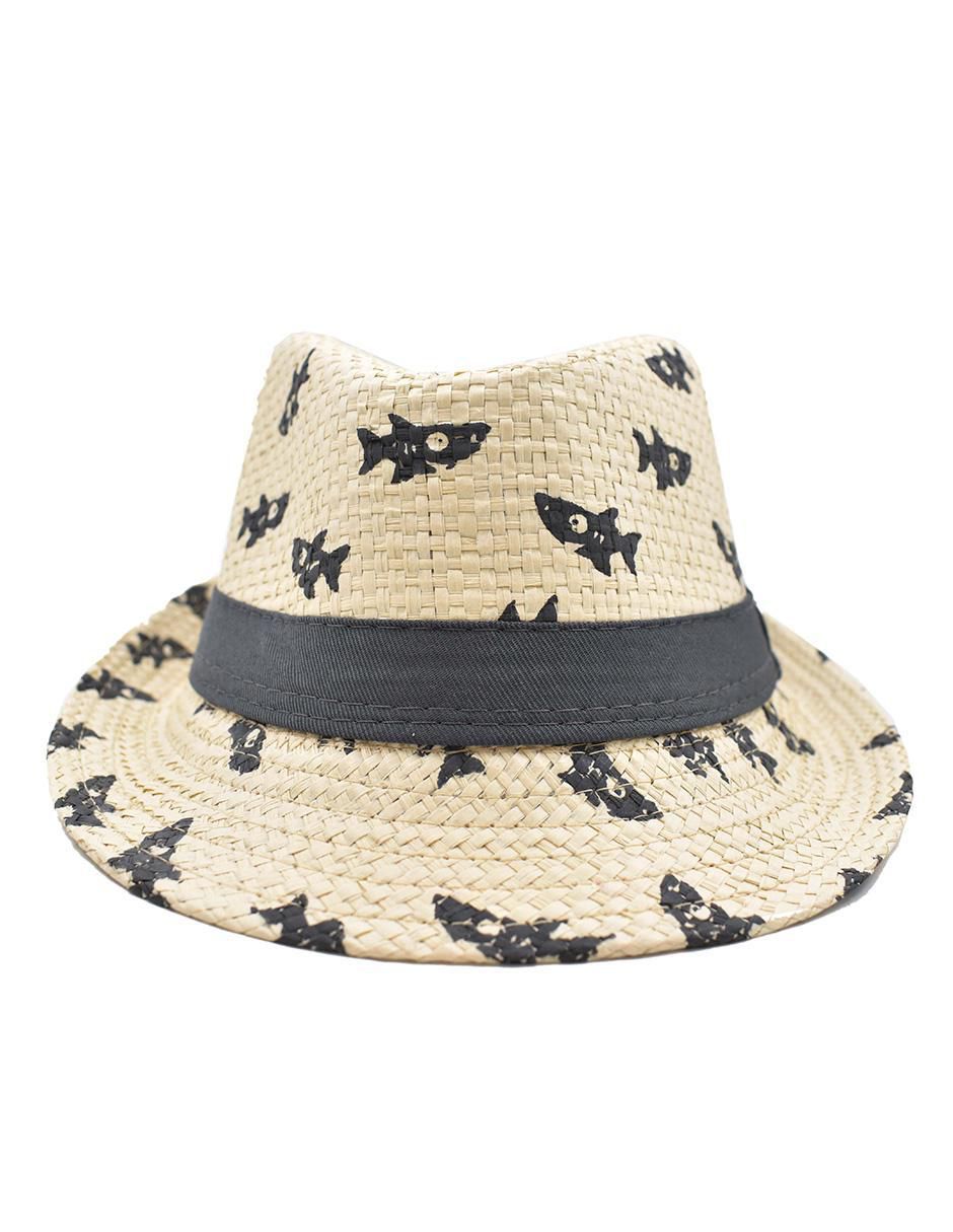Fedora estampado marino 5