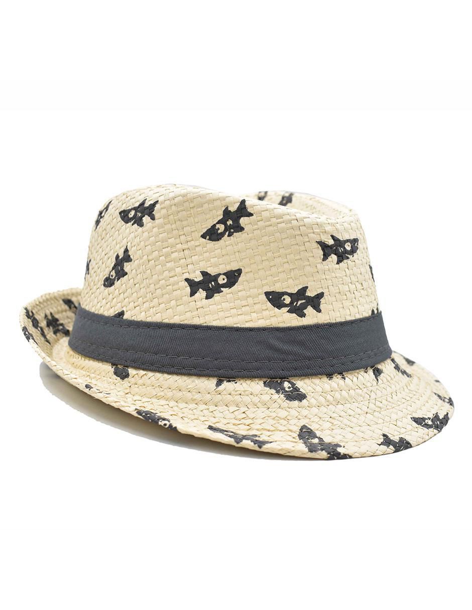 Fedora estampado marino 4