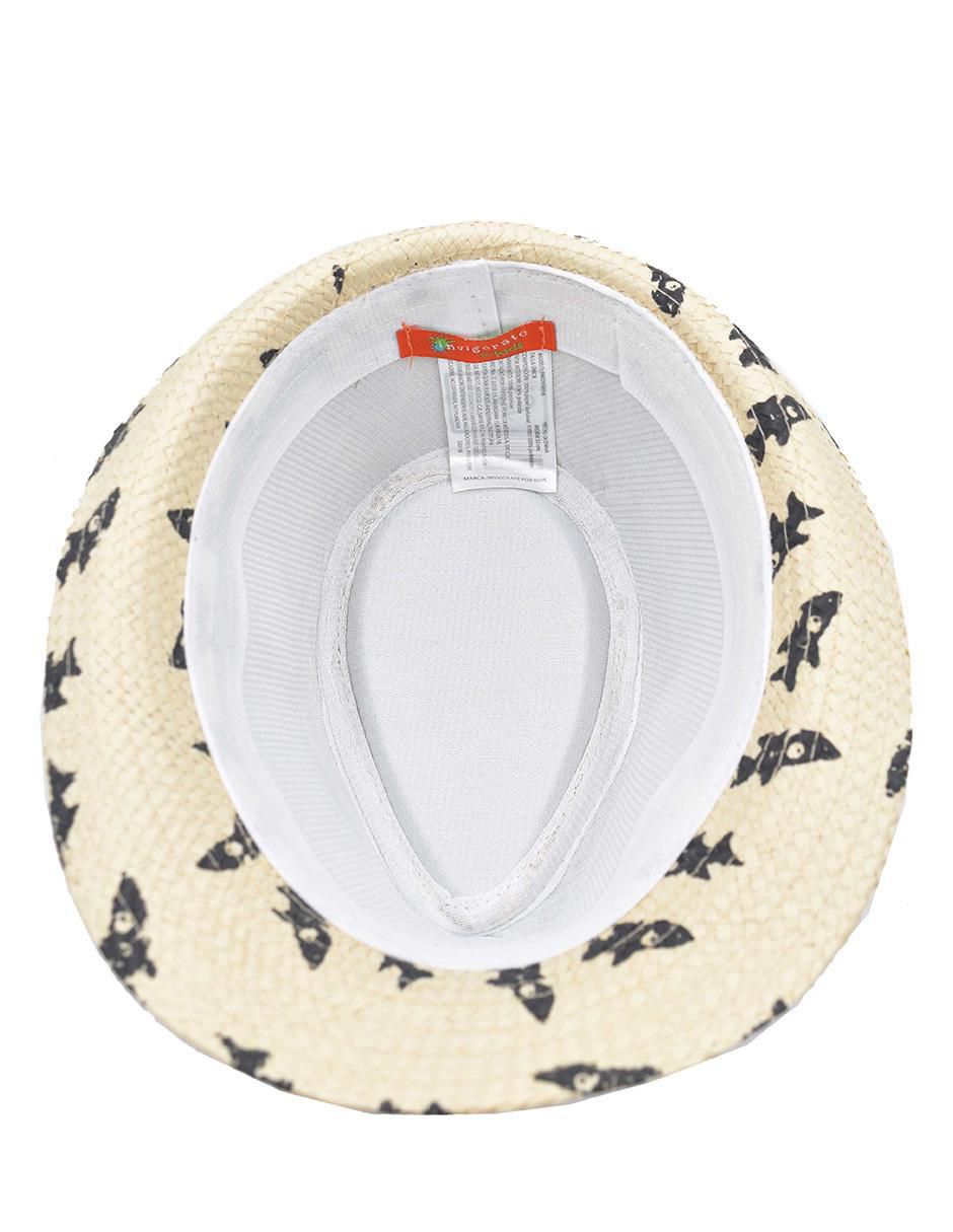 Fedora estampado marino 2