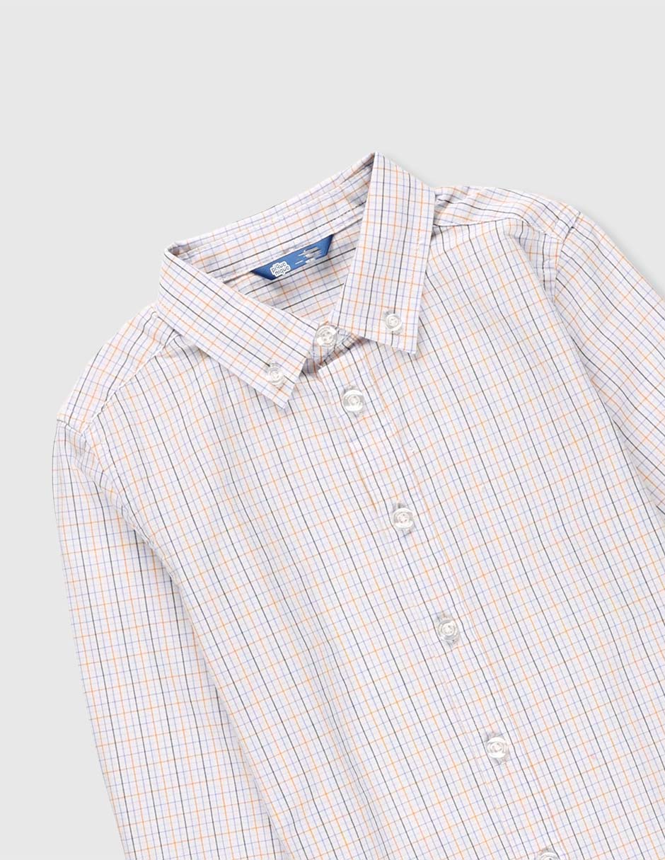 Camisa de vestir Piquenique Collection de algodón manga larga para niño