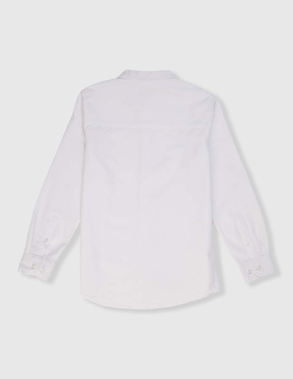 Camisa de vestir Piquenique de algodón manga larga para niño