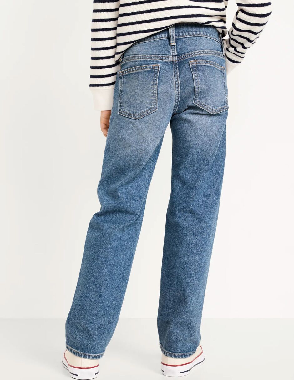 Jeans relaxed straight lavado medio para niño 4