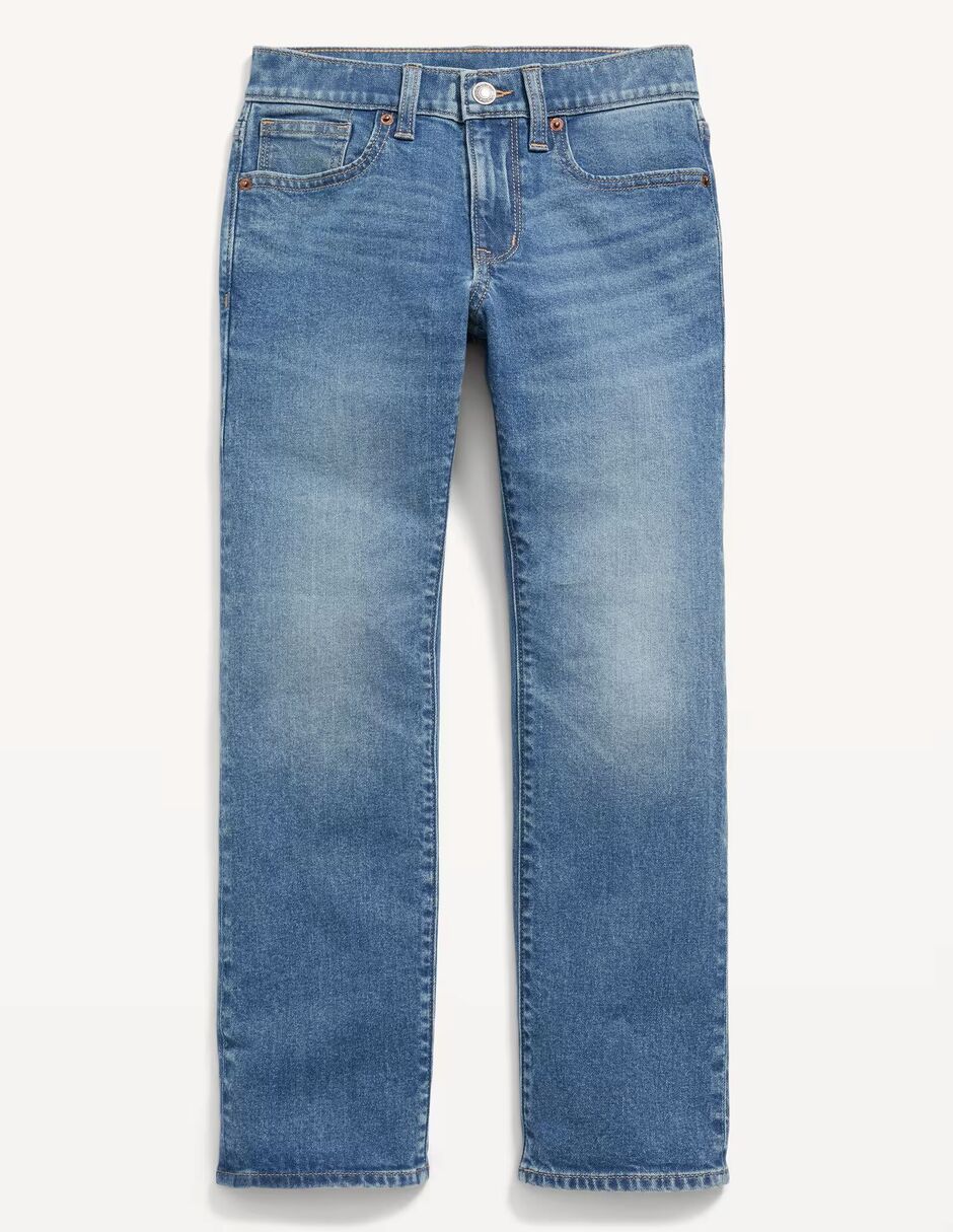 Jeans relaxed straight lavado medio para niño 5