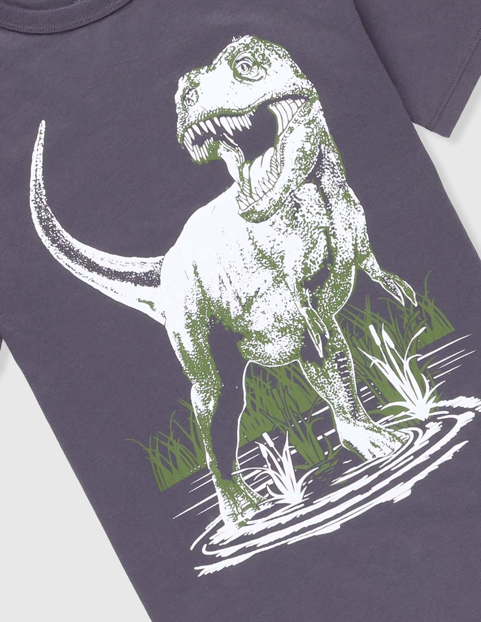 Playera T-Rex manga corta para niño 3