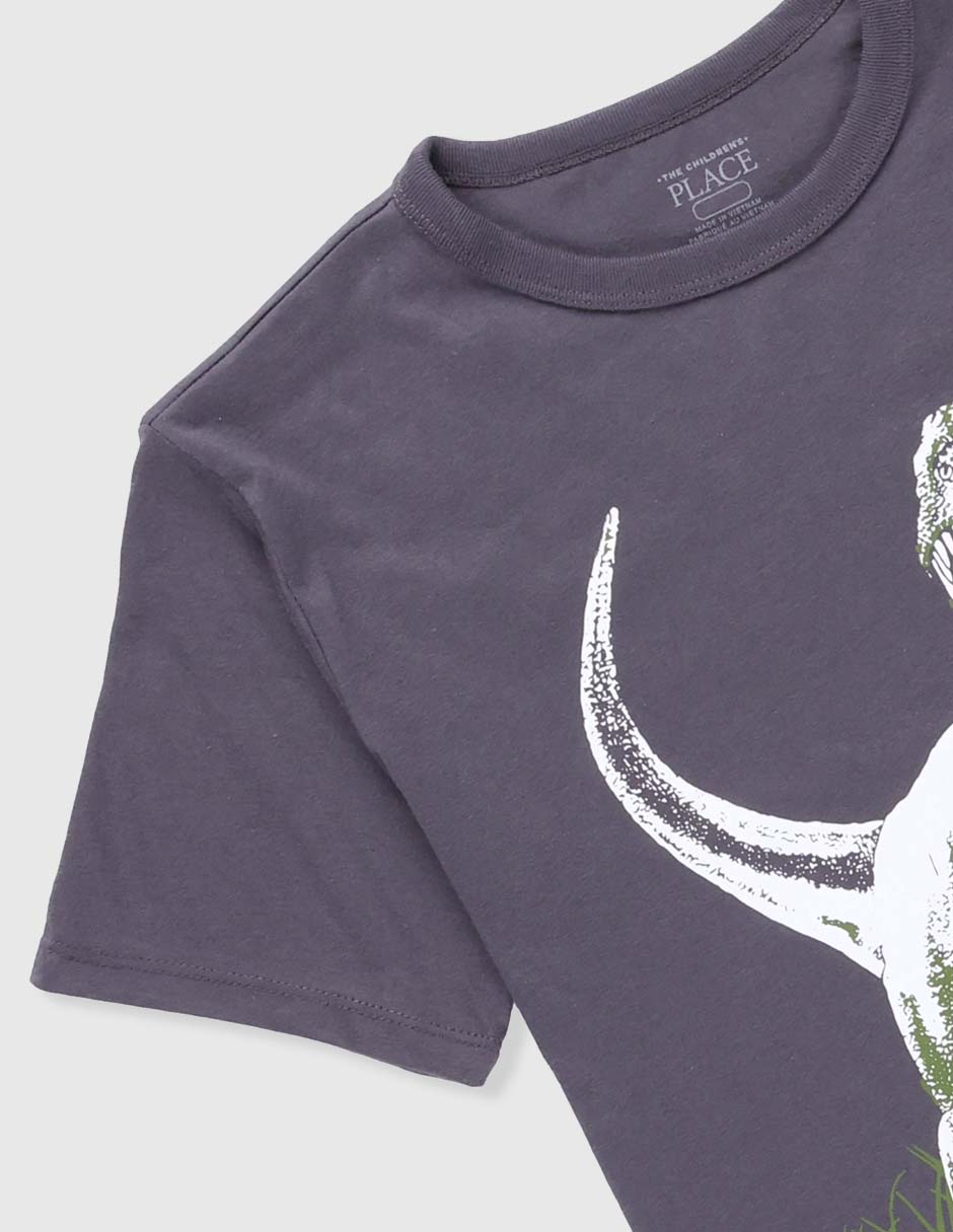 Playera T-Rex manga corta para niño 4