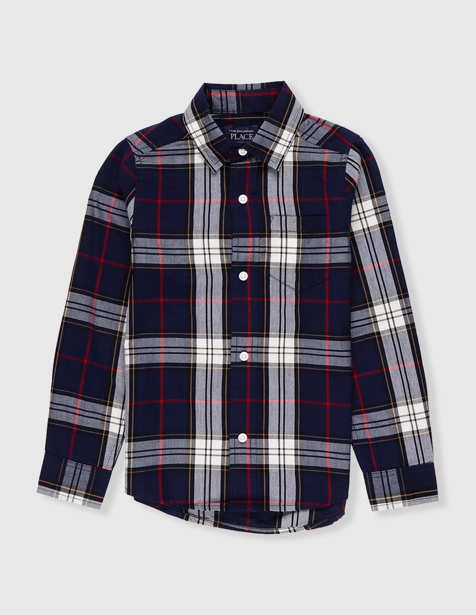 Camisa casual The Children's Place manga larga para niño