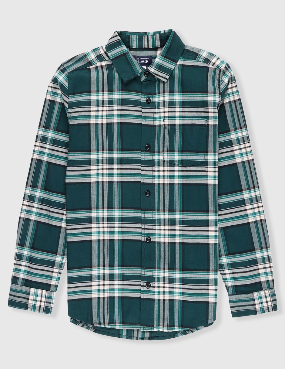 Camisa casual The Children's Place de algodón manga larga para niño