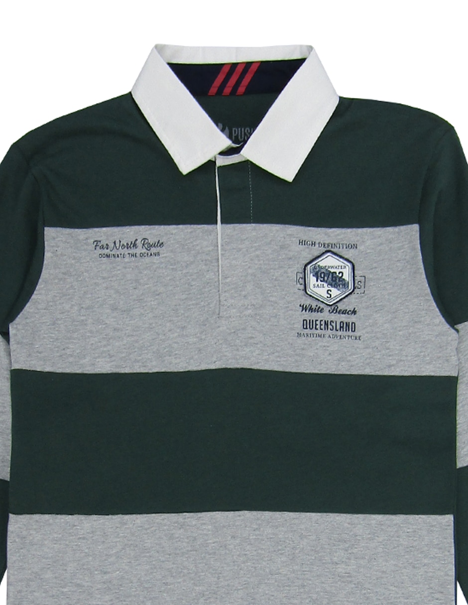 Playera tipo polo de algodón para niño 4