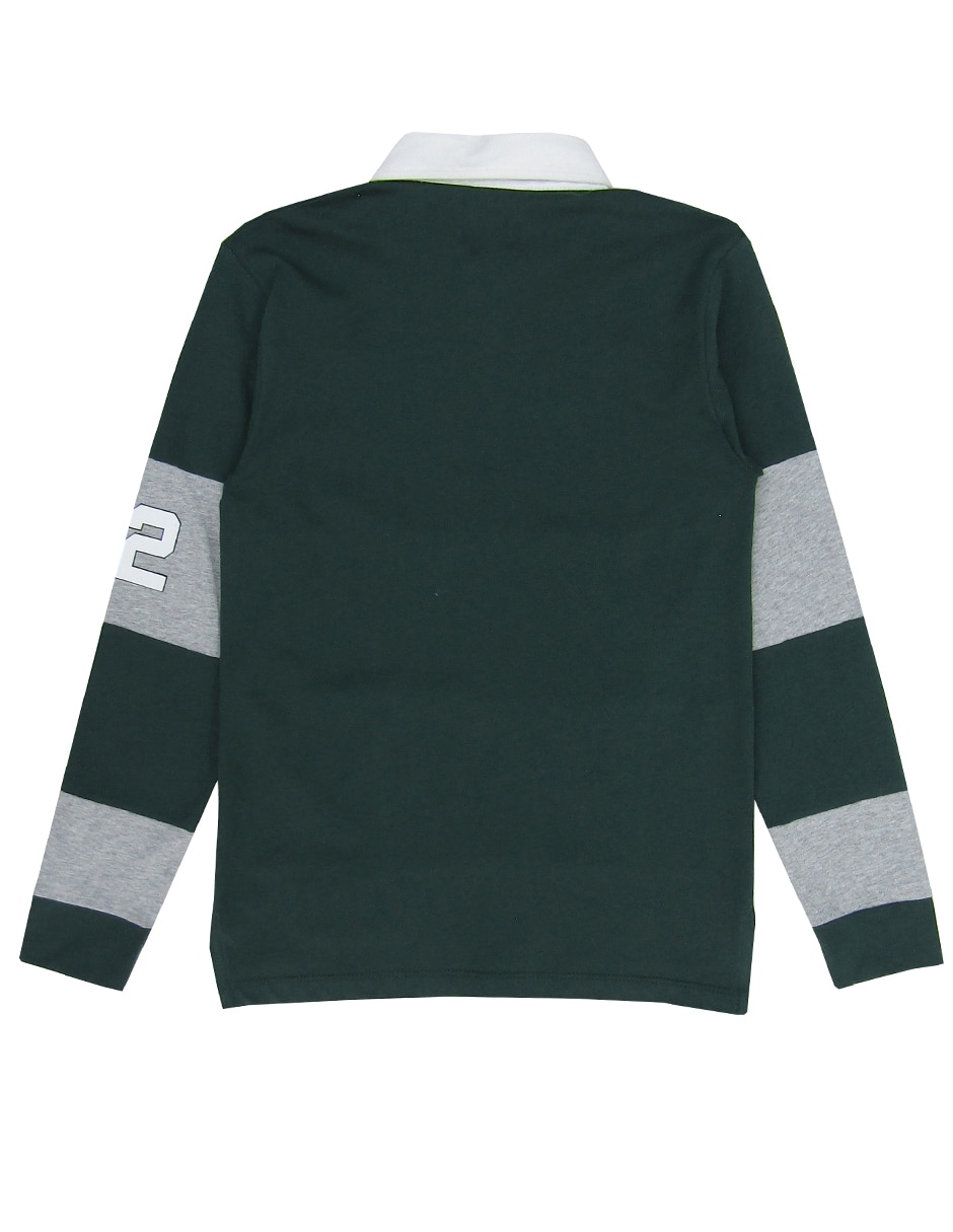 Playera tipo polo de algodón para niño 5