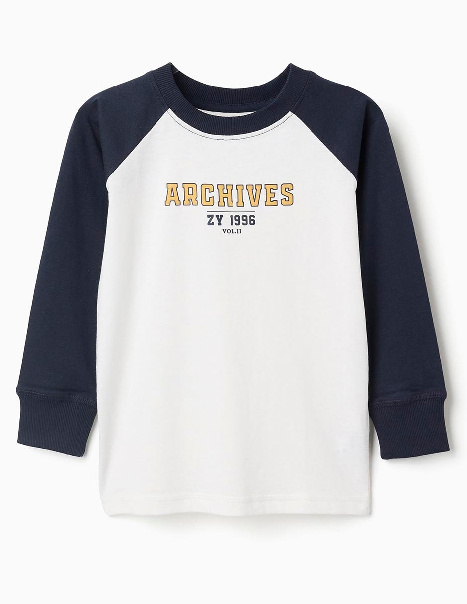 Playera Zippy manga larga para niño