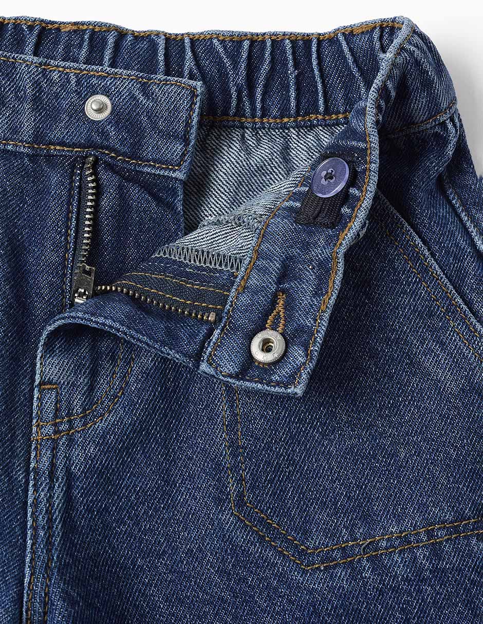 Jeans amplio Zippy lavado claro para niño