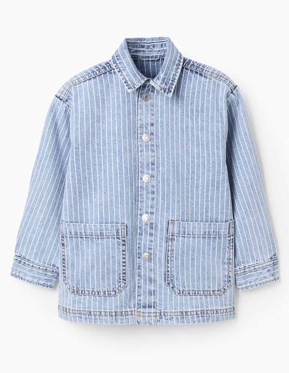 Camisa casual de mezclilla manga larga para niño Camisa casual de mezclilla manga larga para niño