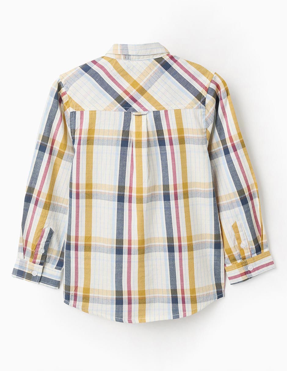 Camisa casual de algodón manga larga para niño