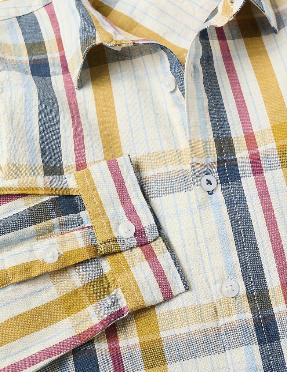 Camisa casual de algodón manga larga para niño