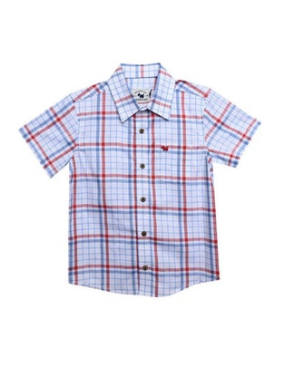 Camisa casual de algodón manga corta para niño