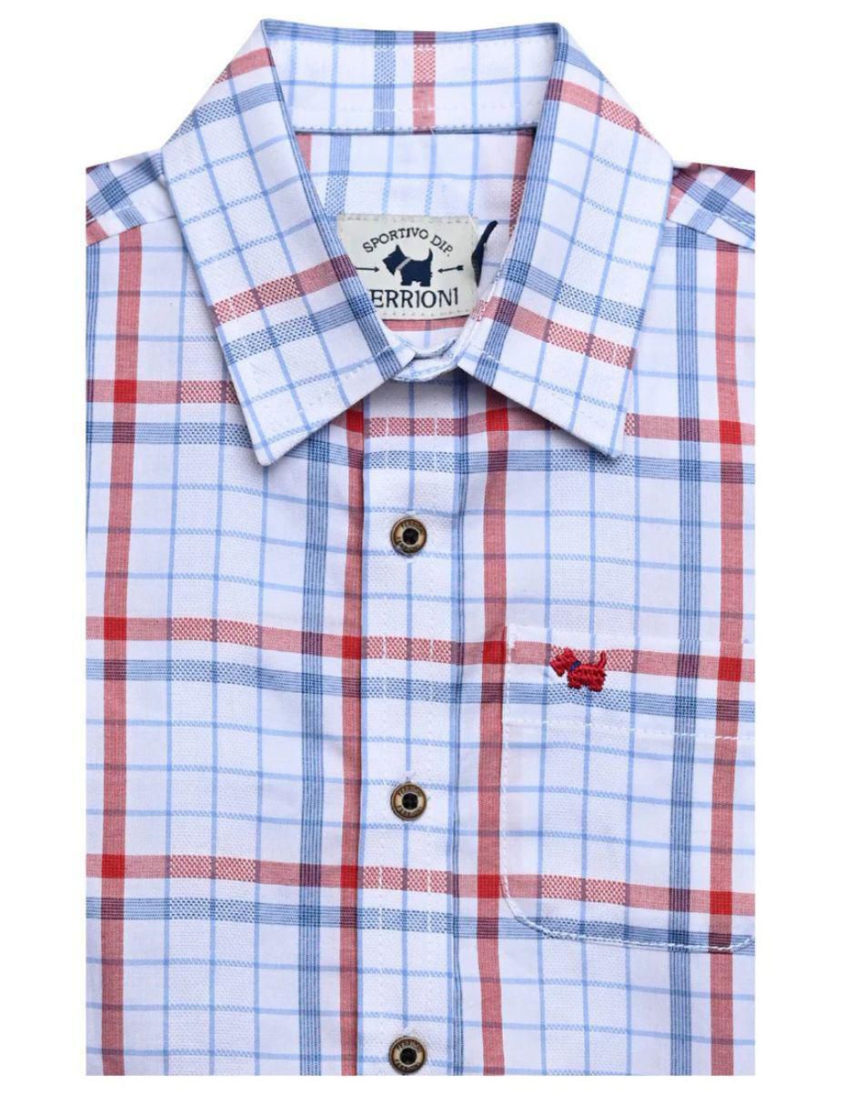 Camisa casual de algodón manga corta para niño