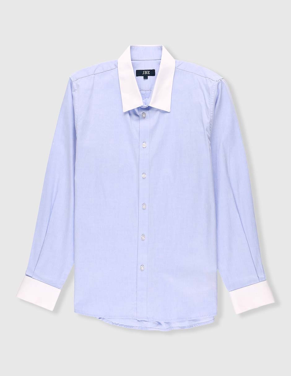 Camisa de vestir de algodón manga larga para niño 1