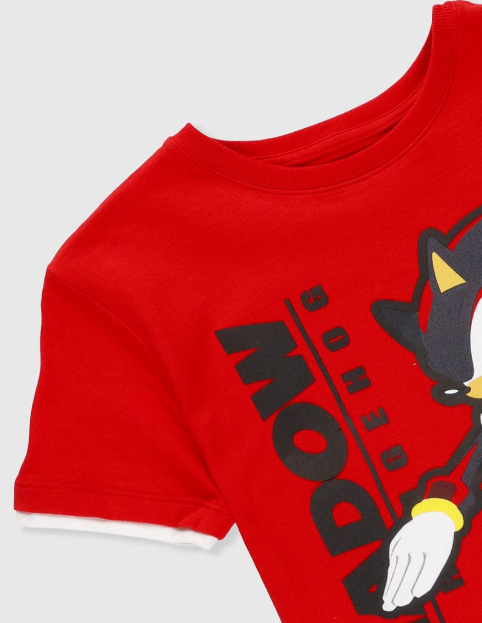 Playera Sonic manga corta para niño 6