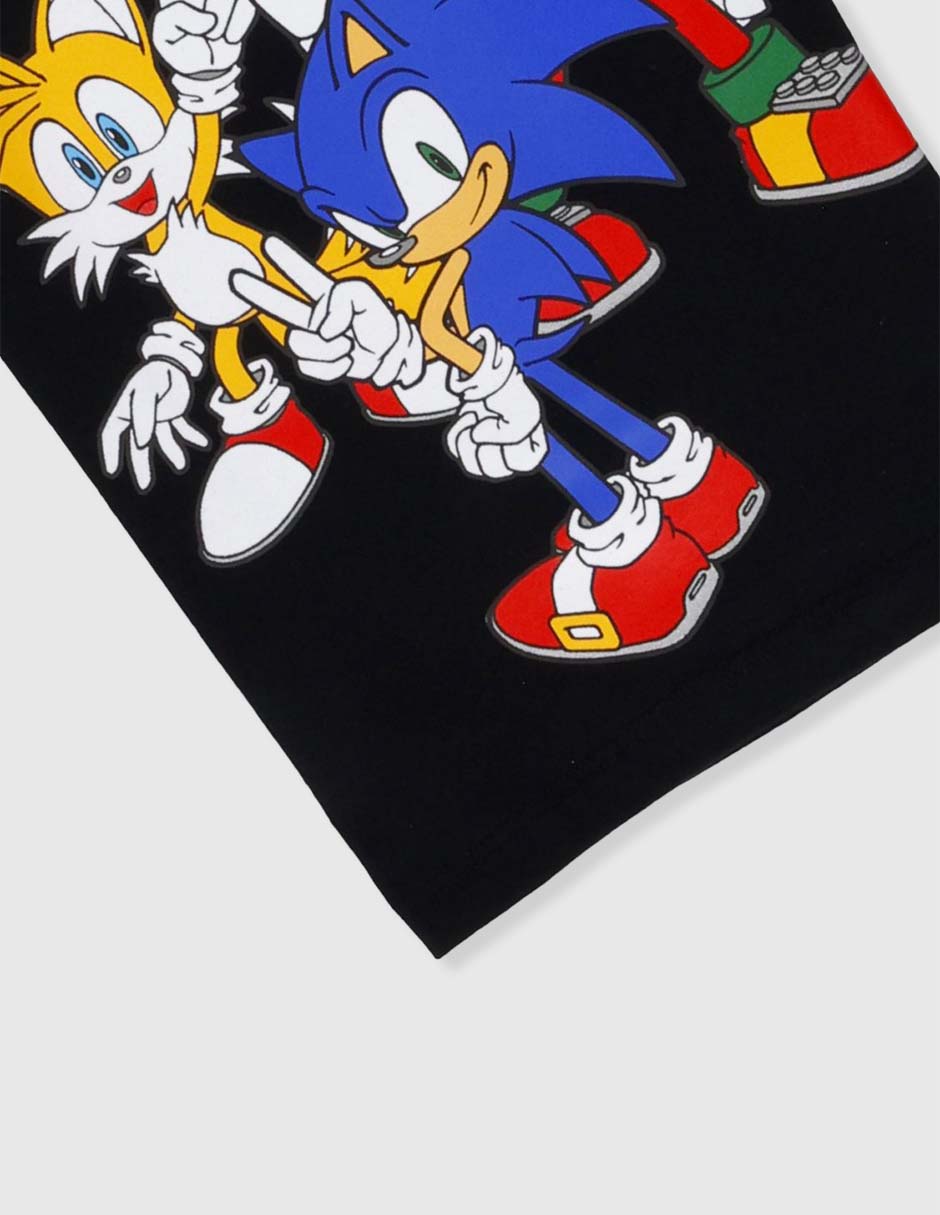 Playera Sonic Sonic, Knuckles y Tails manga corta para niño
