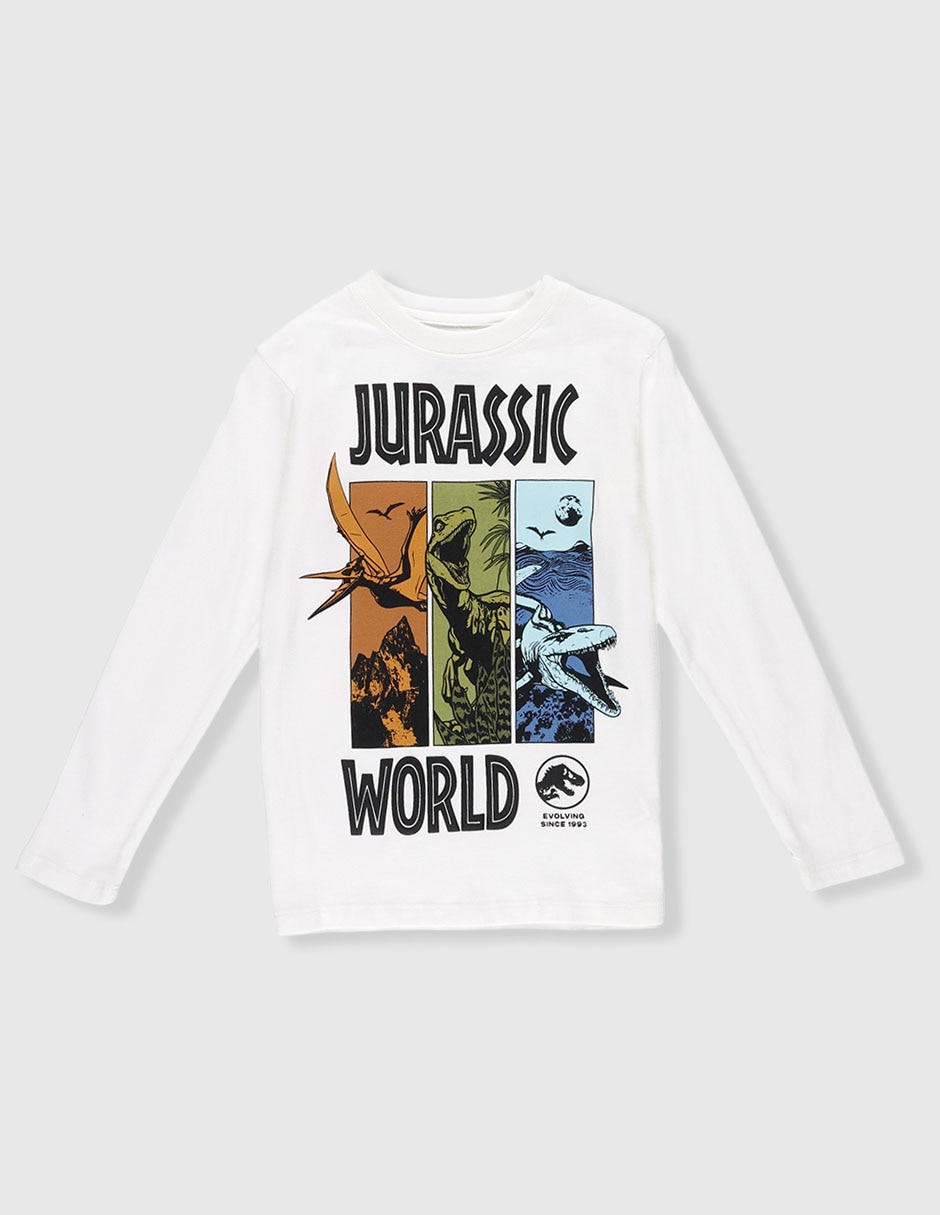 Playera Jurassic World Jurassic World manga larga para niño