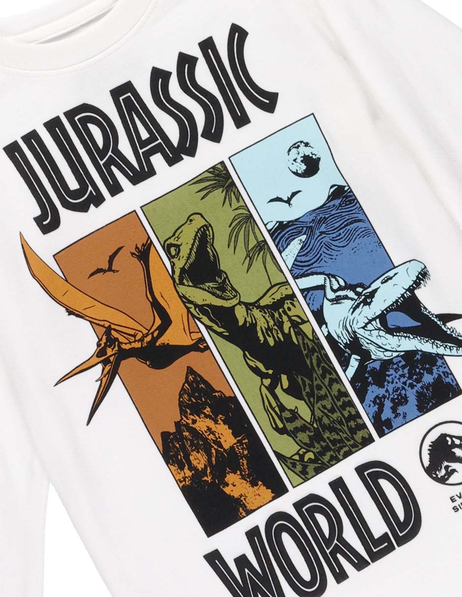 Playera Jurassic World Jurassic World manga larga para niño