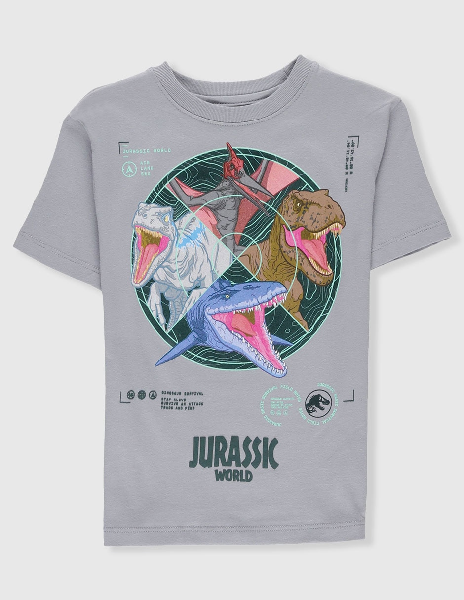 Playera Jurassic World manga corta para niño